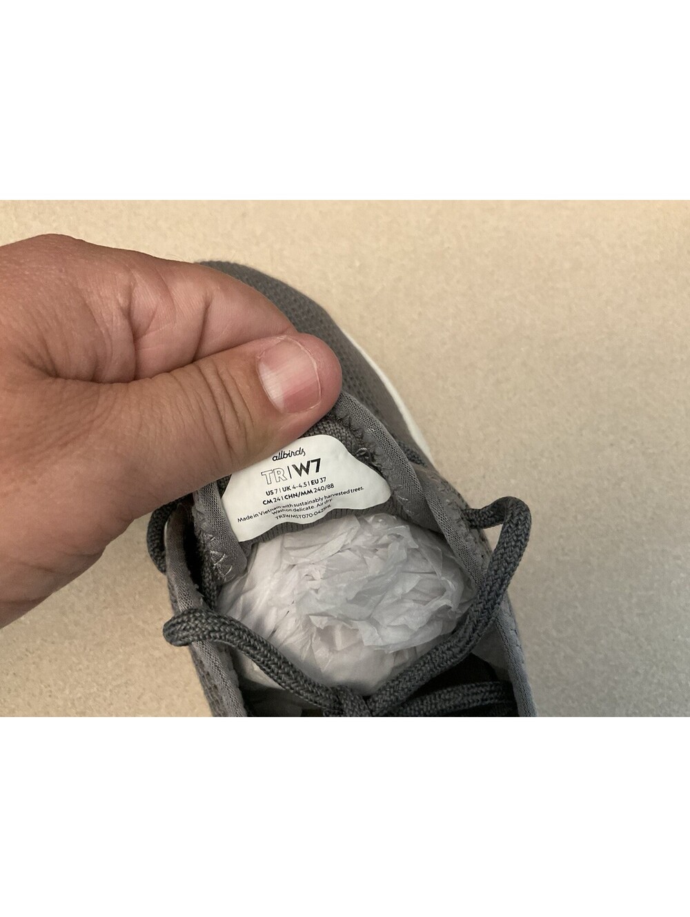 New! Womens Allbirds Tree Runner Mist(White) Athletic Shoes. Size 7. Nice! - Picture 5 of 9